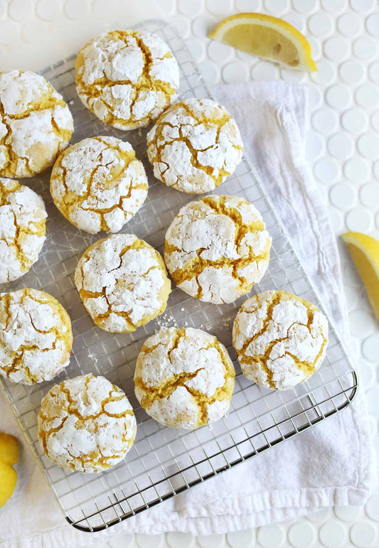 Lemon Burst Crackle Cookies